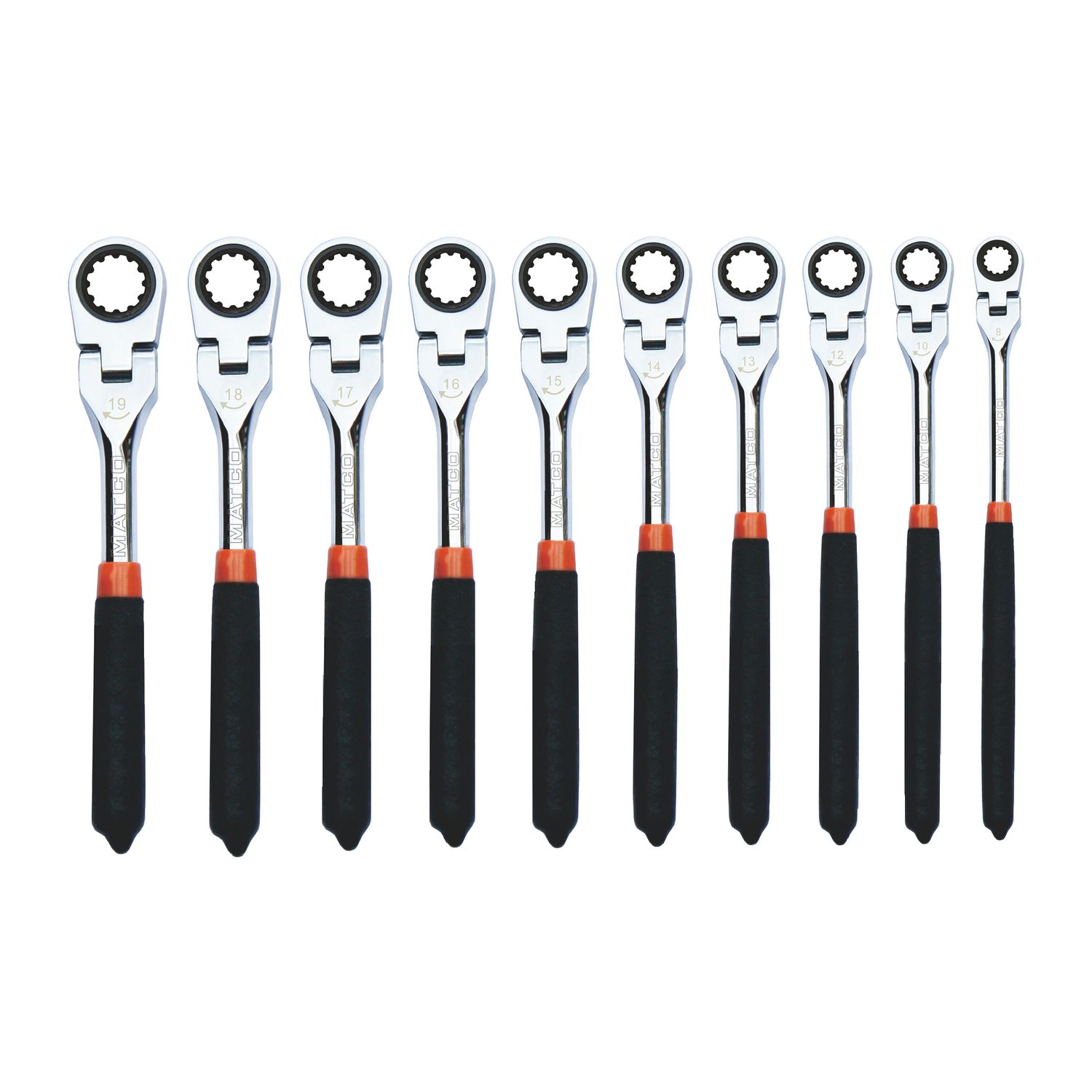 10 PIECE METRIC FLEX RATCHETING WRENCH SET SRFM102PA | eBaydiy Tools