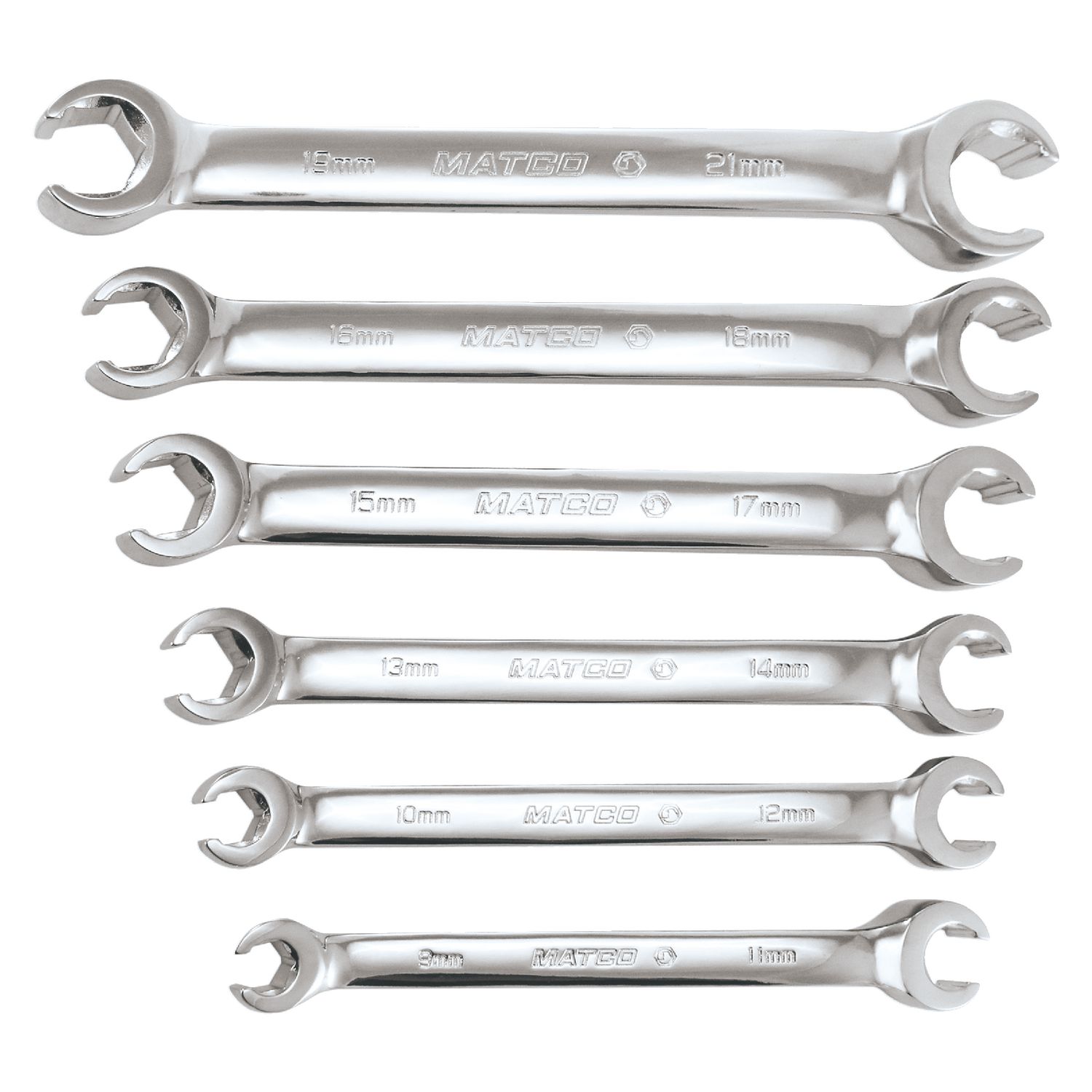 6 PIECE FLARENUT WRENCH SET SRFM66TC | eBaydiy Tools