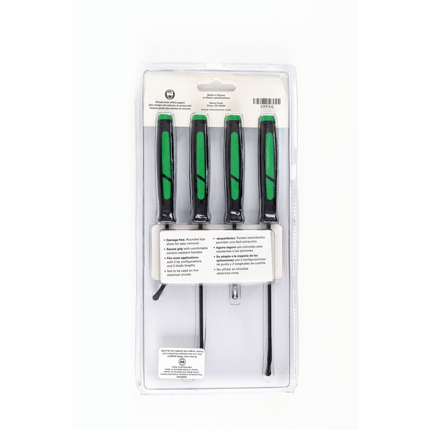 4 PIECE O-RING REMOVER SET - GREEN SRP4G | eBaydiy Tools - Image 3