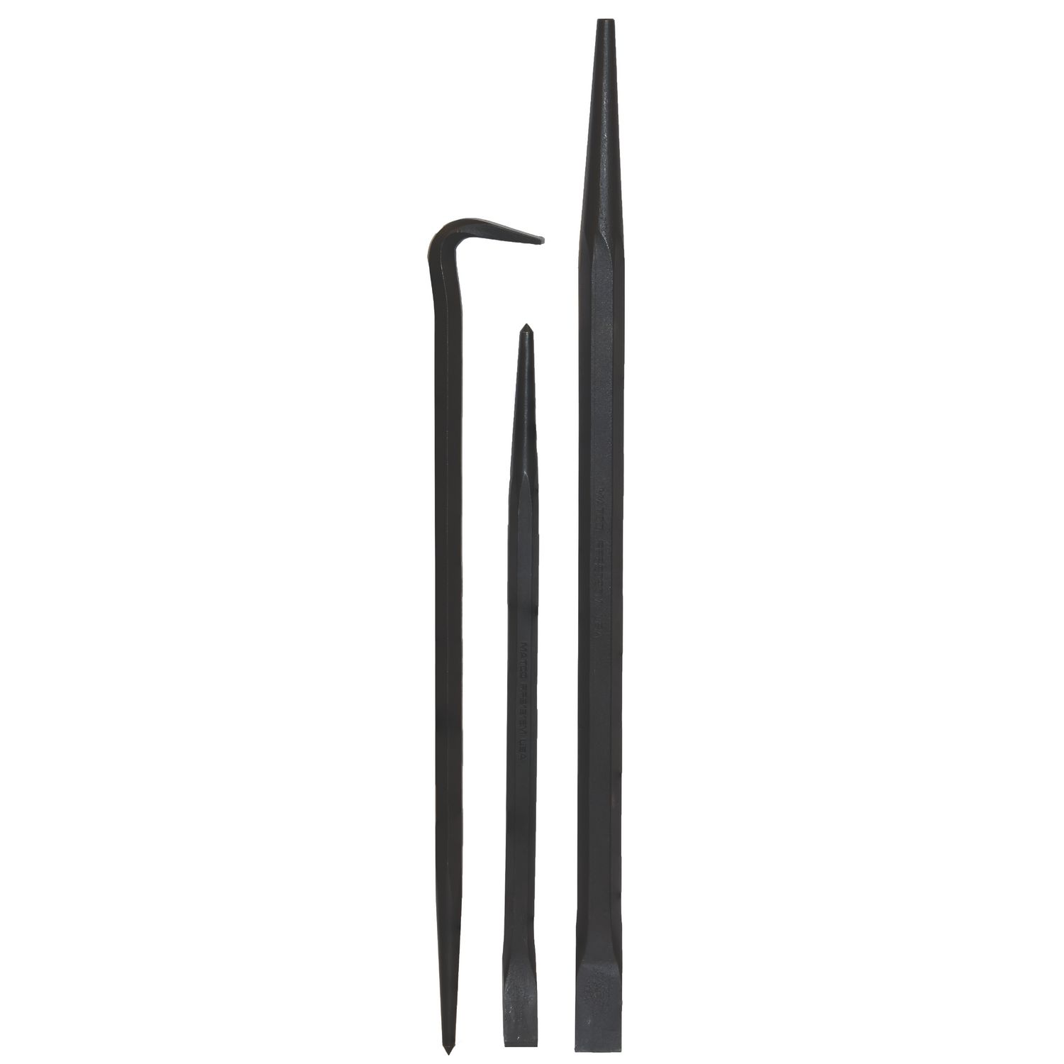 3 PIECE LINE UP PRY BAR SET-BLACK SRPB3T | eBaydiy Tools