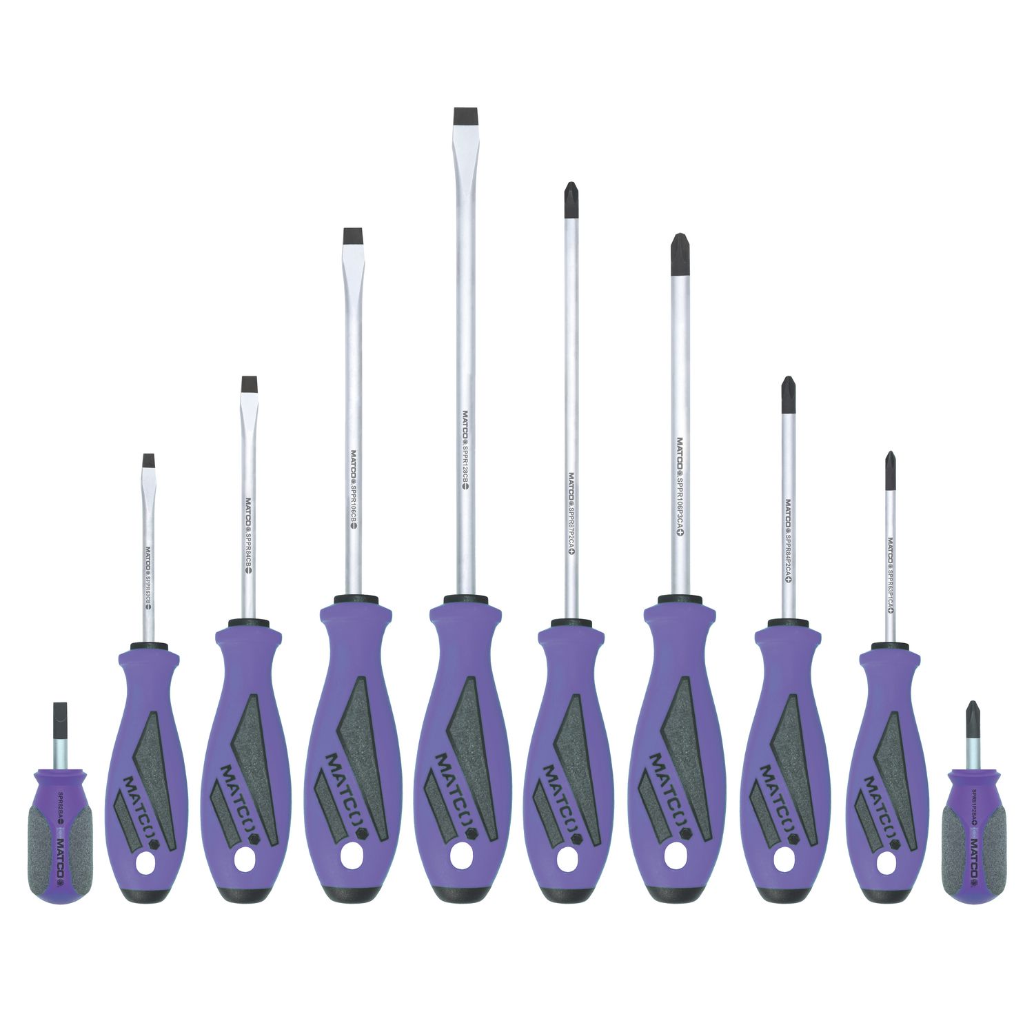 10 PIECE TOP TORQUE II™ SCREWDRIVER SET - PURPLE SSPCPR10C | eBaydiy Tools
