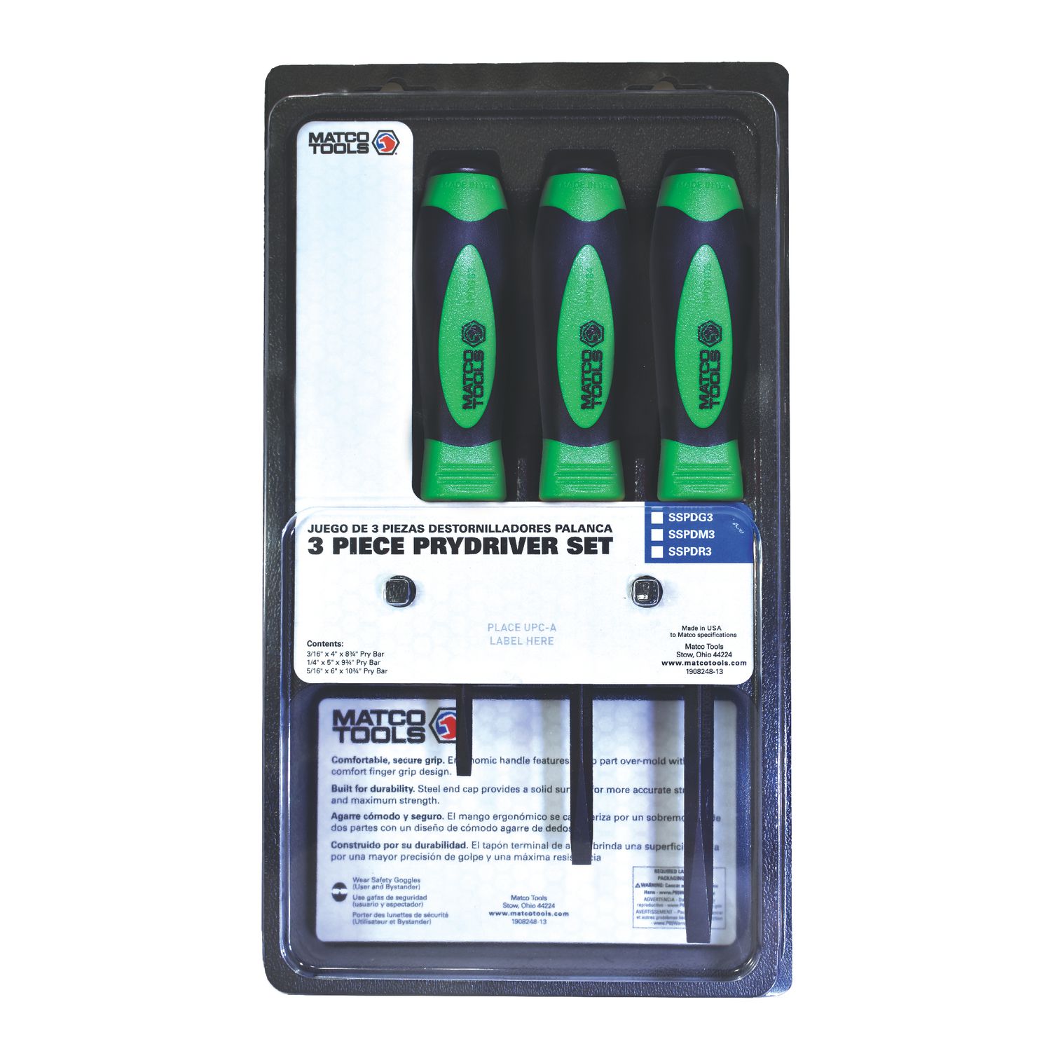 3 PIECE PRYDRIVER SET - GREEN SSPDG3 | eBaydiy Tools - Image 3