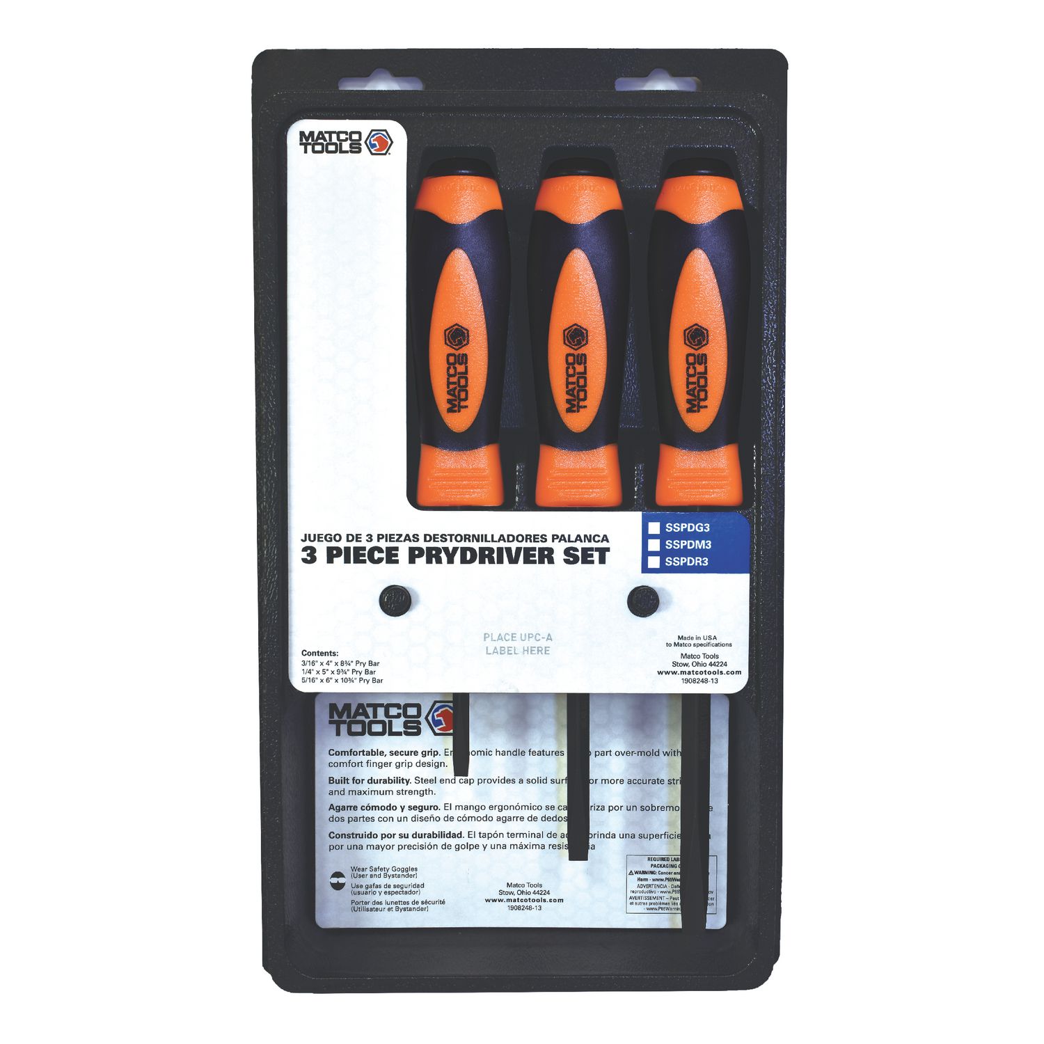 3 PIECE PRYDRIVER SET - ORANGE SSPDM3 | eBaydiy Tools - Image 2
