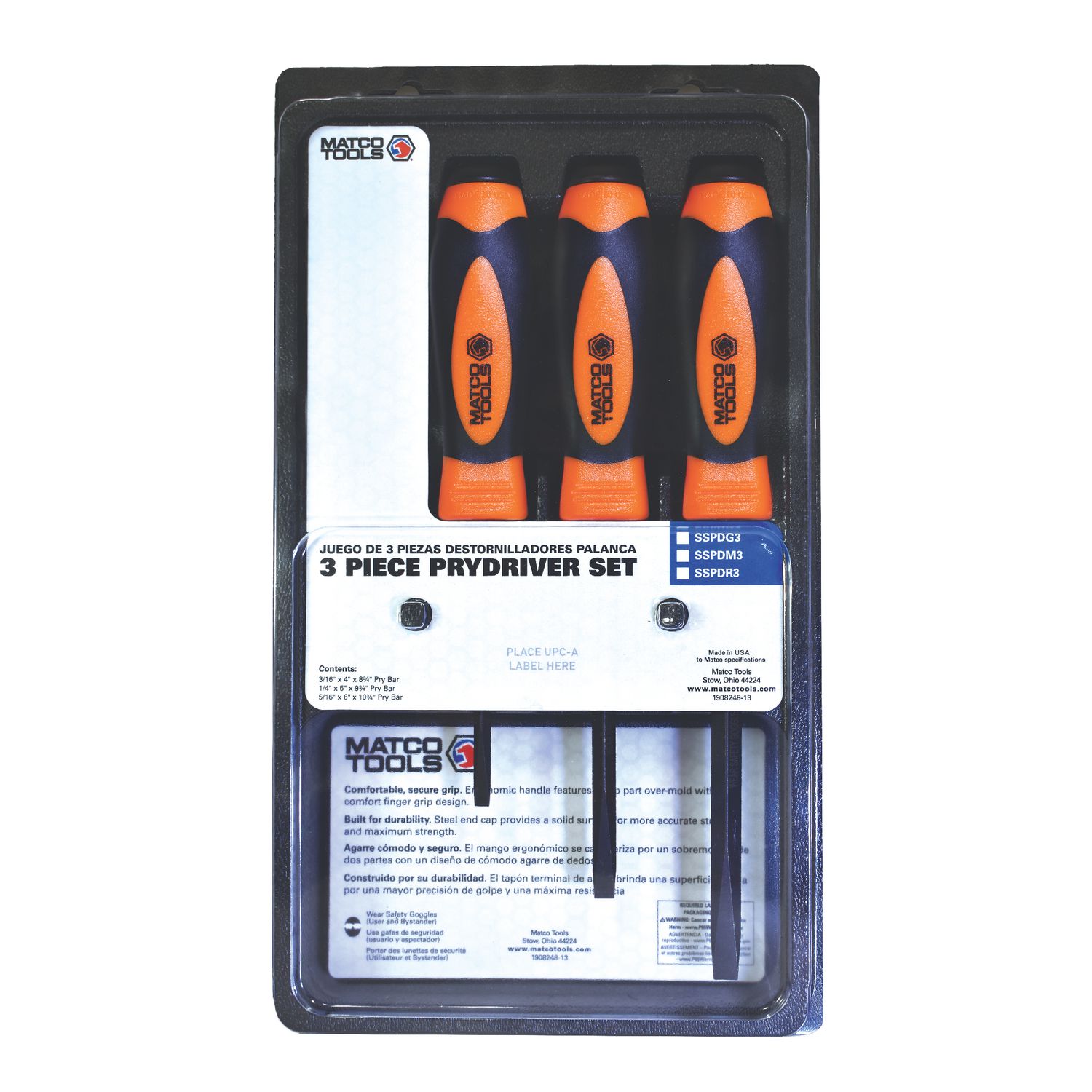 3 PIECE PRYDRIVER SET - ORANGE SSPDM3 | eBaydiy Tools - Image 3