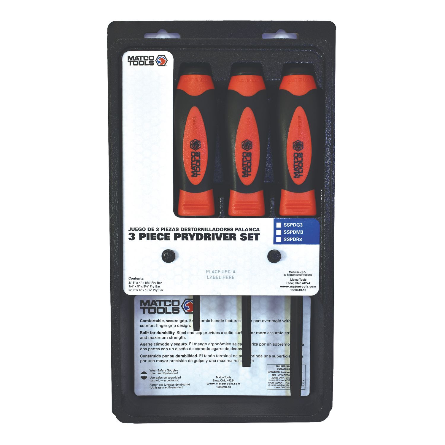 3 PIECE PRYDRIVER SET - RED SSPDR3 | eBaydiy Tools