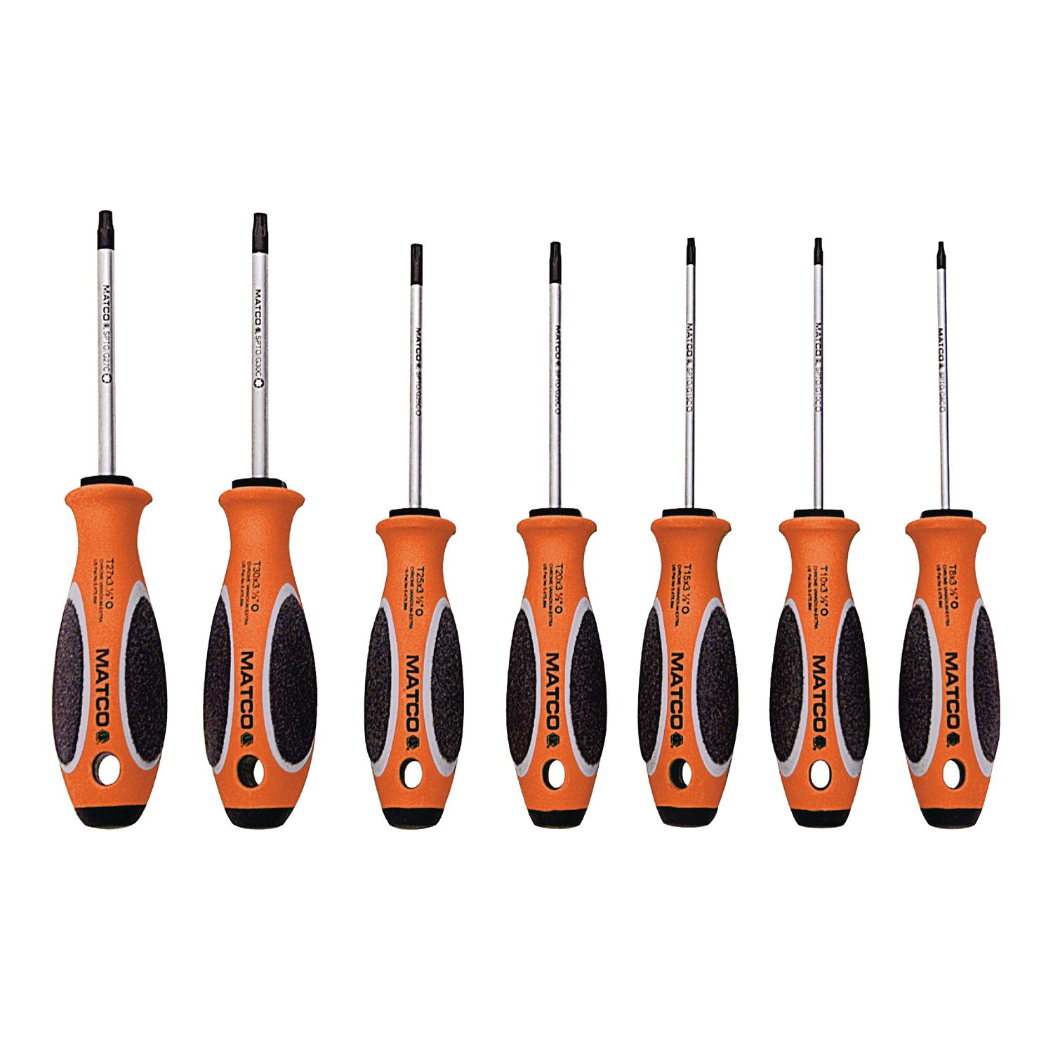 7 PIECE TOP TORQUE II ORANGE TORX® SCREWDRIVER SET SSPTO7C | eBaydiy Tools