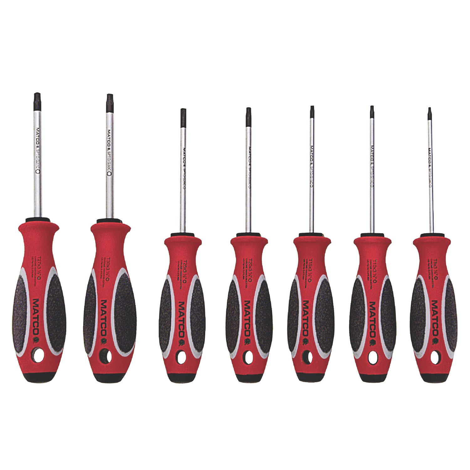 7 PIECE TOP TORQUE II RED TORX™ SCREWDRIVER SET SSPTR7C | eBaydiy Tools