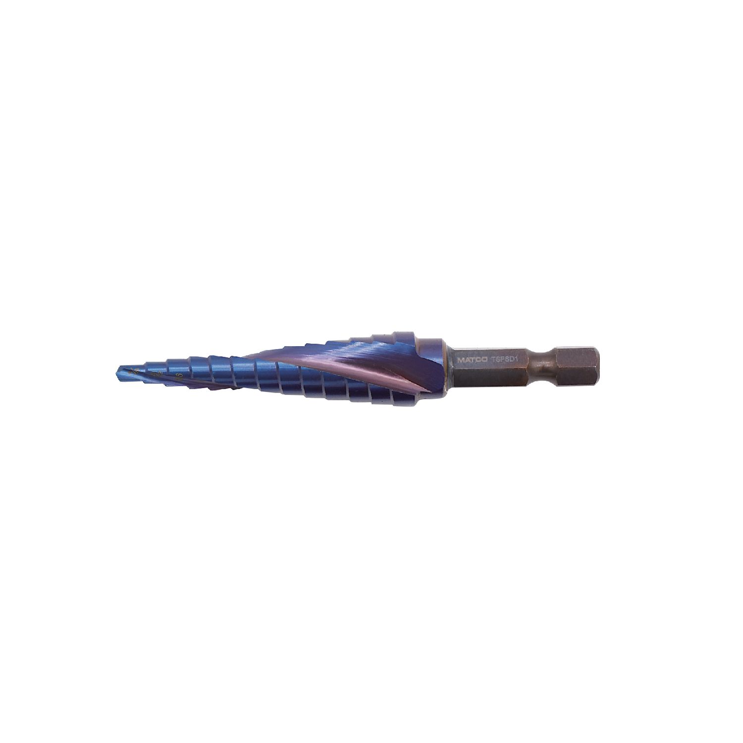 TITANIUM BLUE 1/8-1/2 STEP DRILL QUICK-CHANGE TSFSD1A | eBaydiy Tools