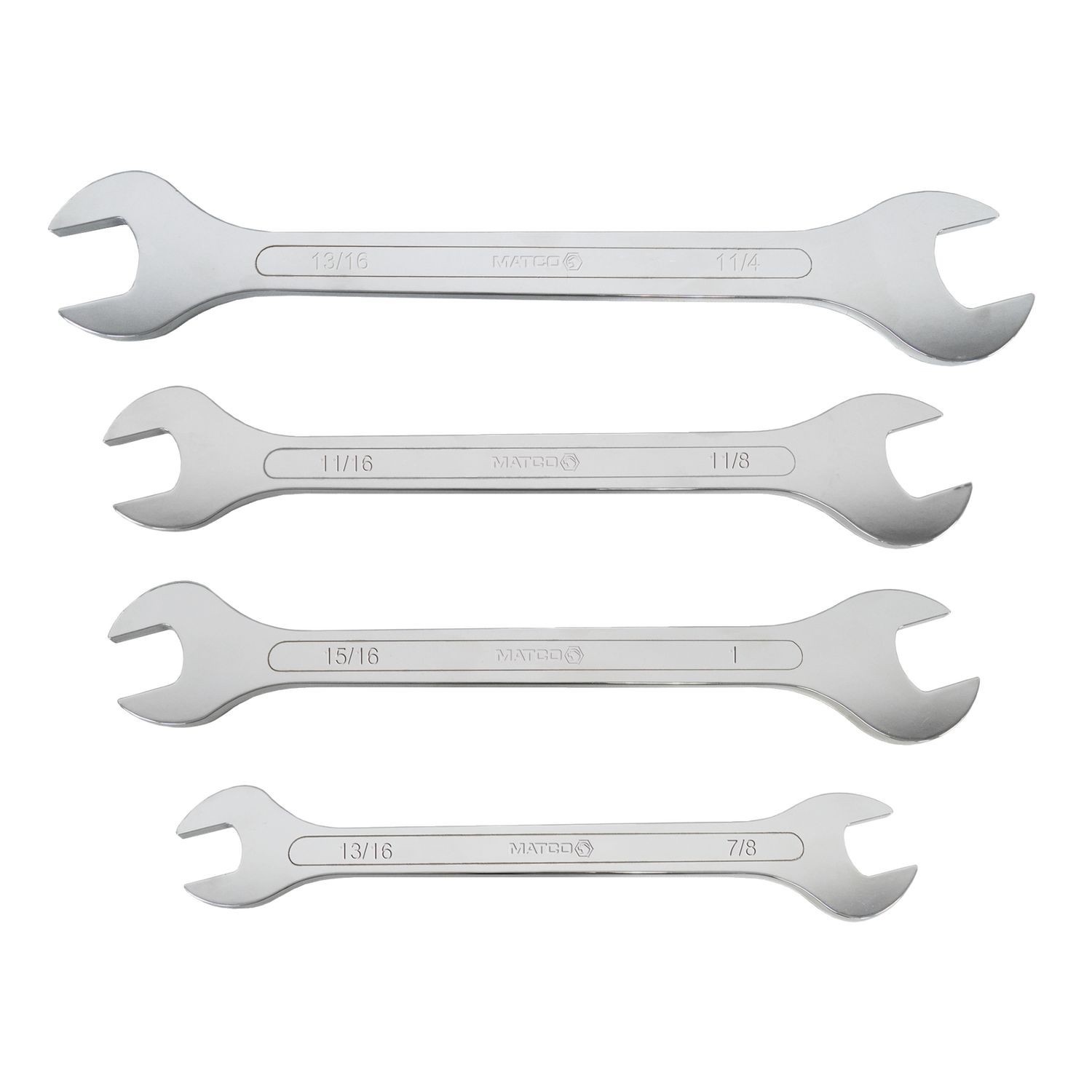 4 PIECE EXTENDED SAE THIN FLAT WRENCH SET TW8044SX | eBaydiy Tools