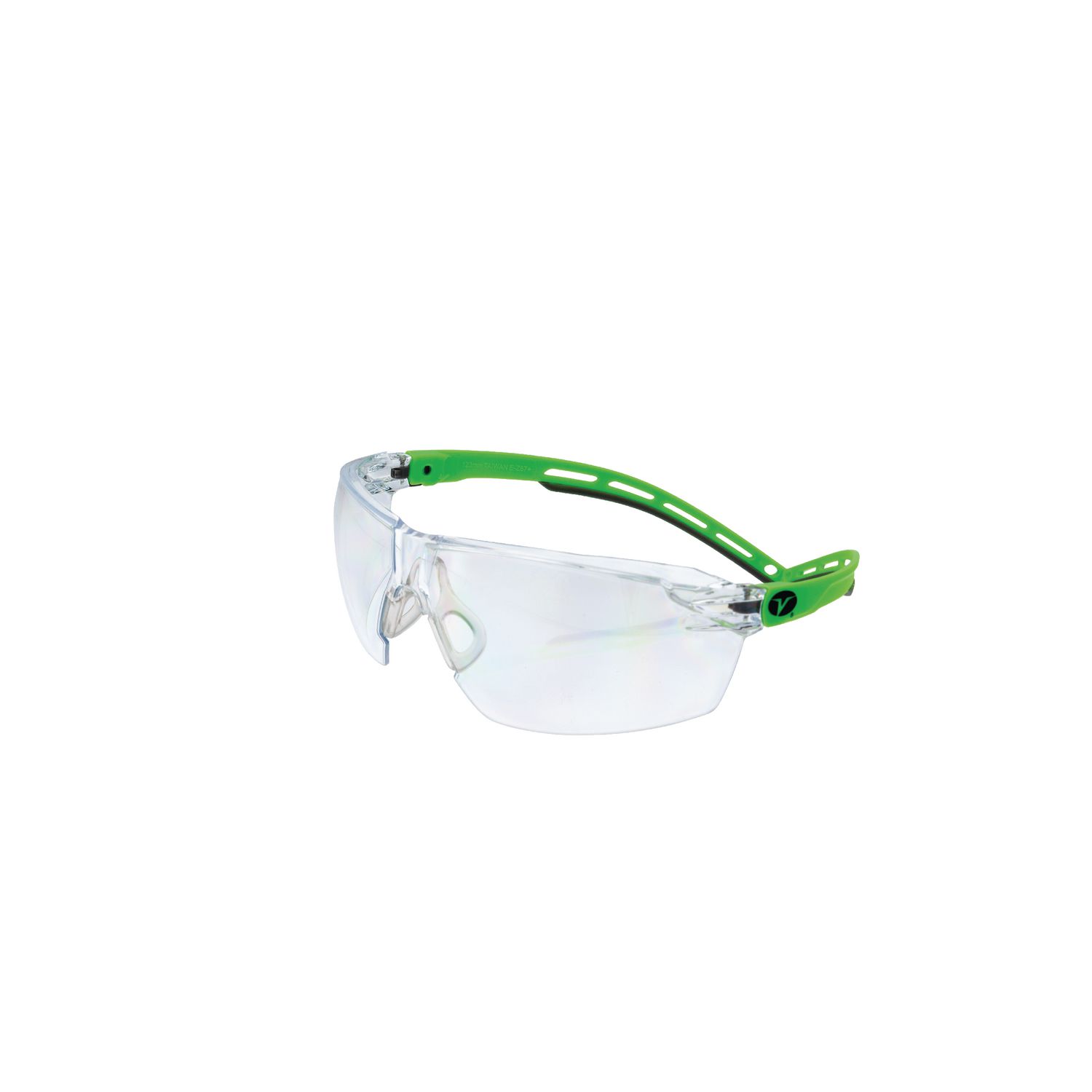 VERATTI® LITE™ SAFETY GLASSES GRAY AND GREEN FRAME WITH CLEAR LENSES VLITE2C | eBaydiy Tools