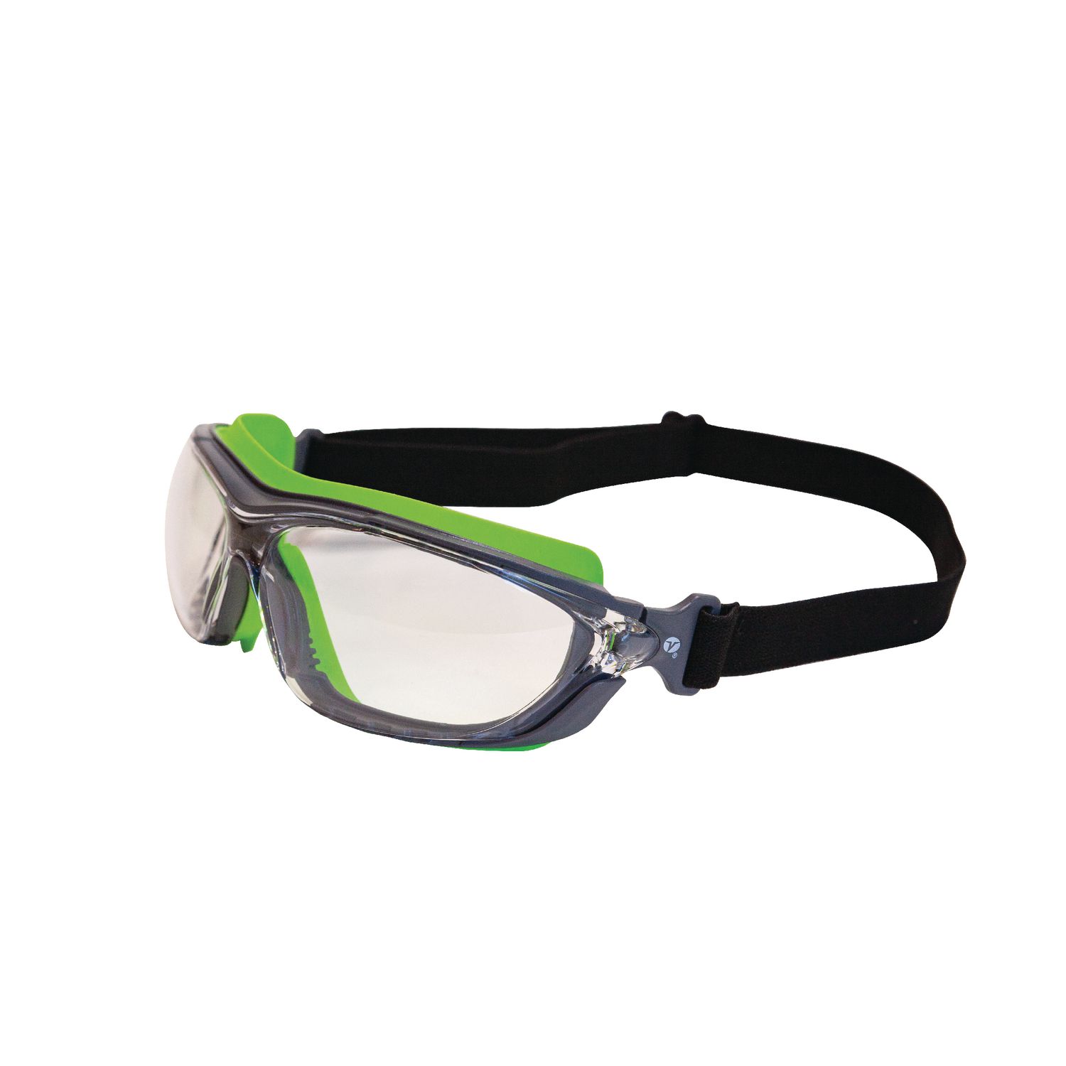 VERATTI® PRIMO™ PLUS SAFETY GOGGLES GRAY AND GREEN FRAME WITH CLEAR LENSES VPRIMPLC | eBaydiy Tools