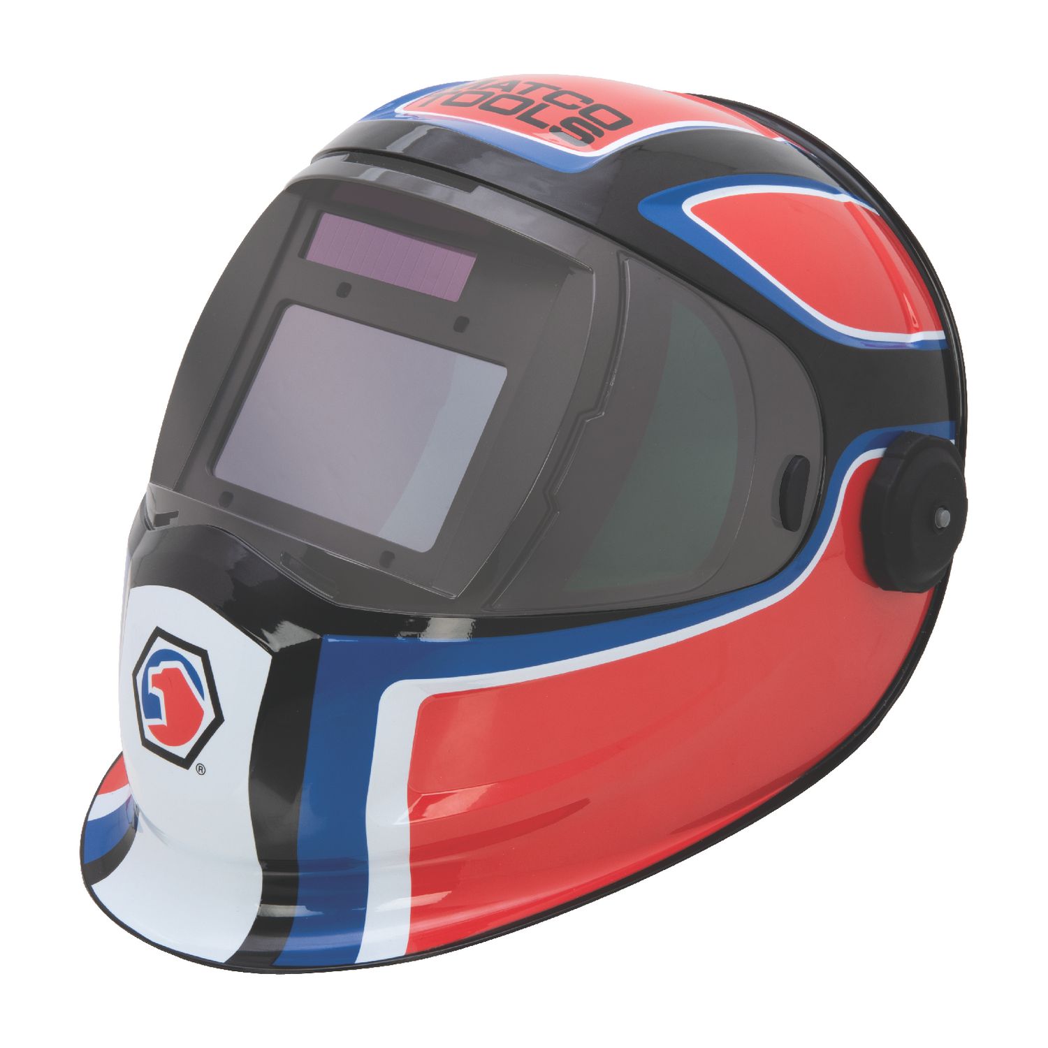 AUTO-DARKENING WELDING HELMET - RED/WHITE/BLUE WH900V | eBaydiy Tools