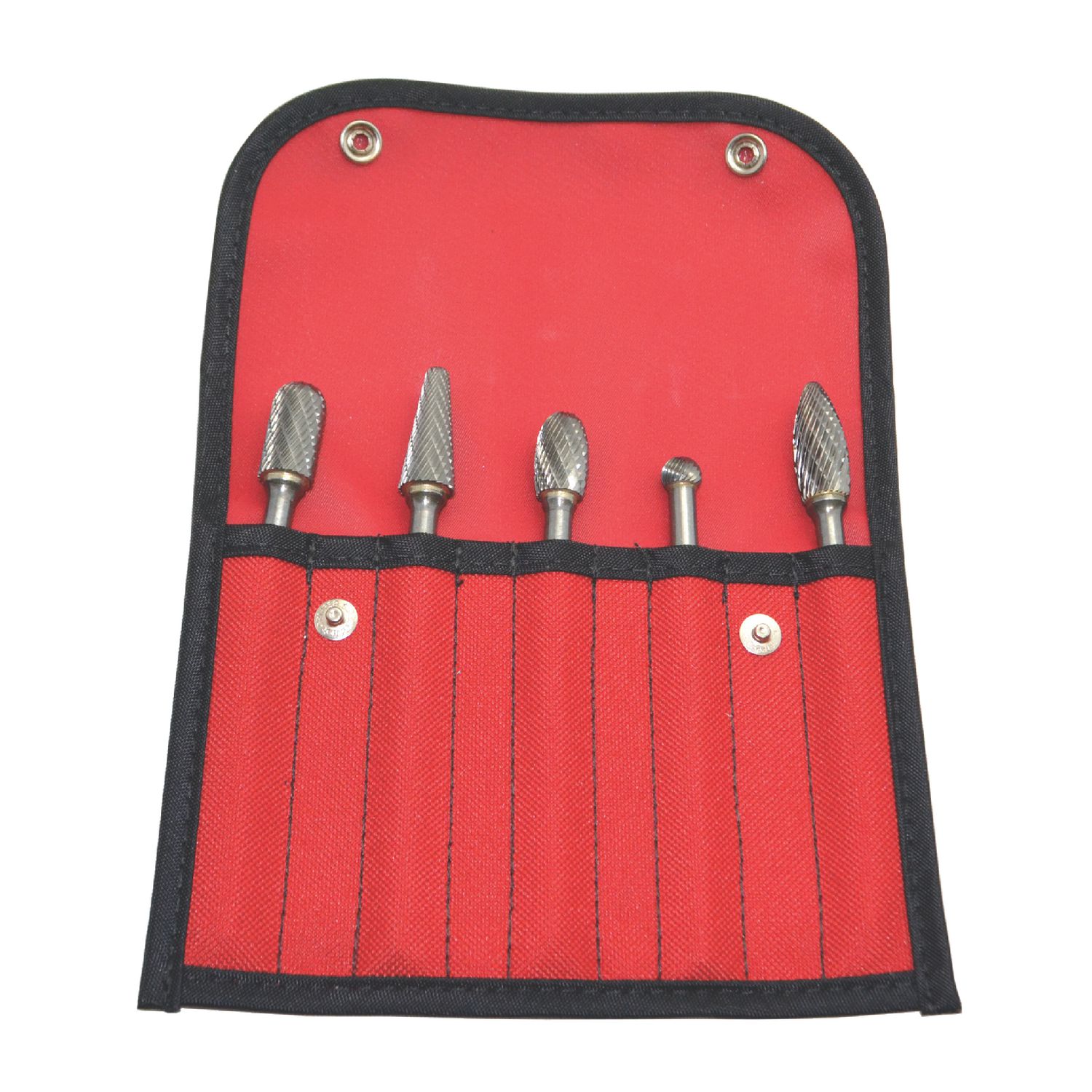 STANDARD LENGTH CARBIDE BURR SET. 1/4 SHANK, DOUBLE CUT, 5 PC Z5L4A | eBaydiy Tools