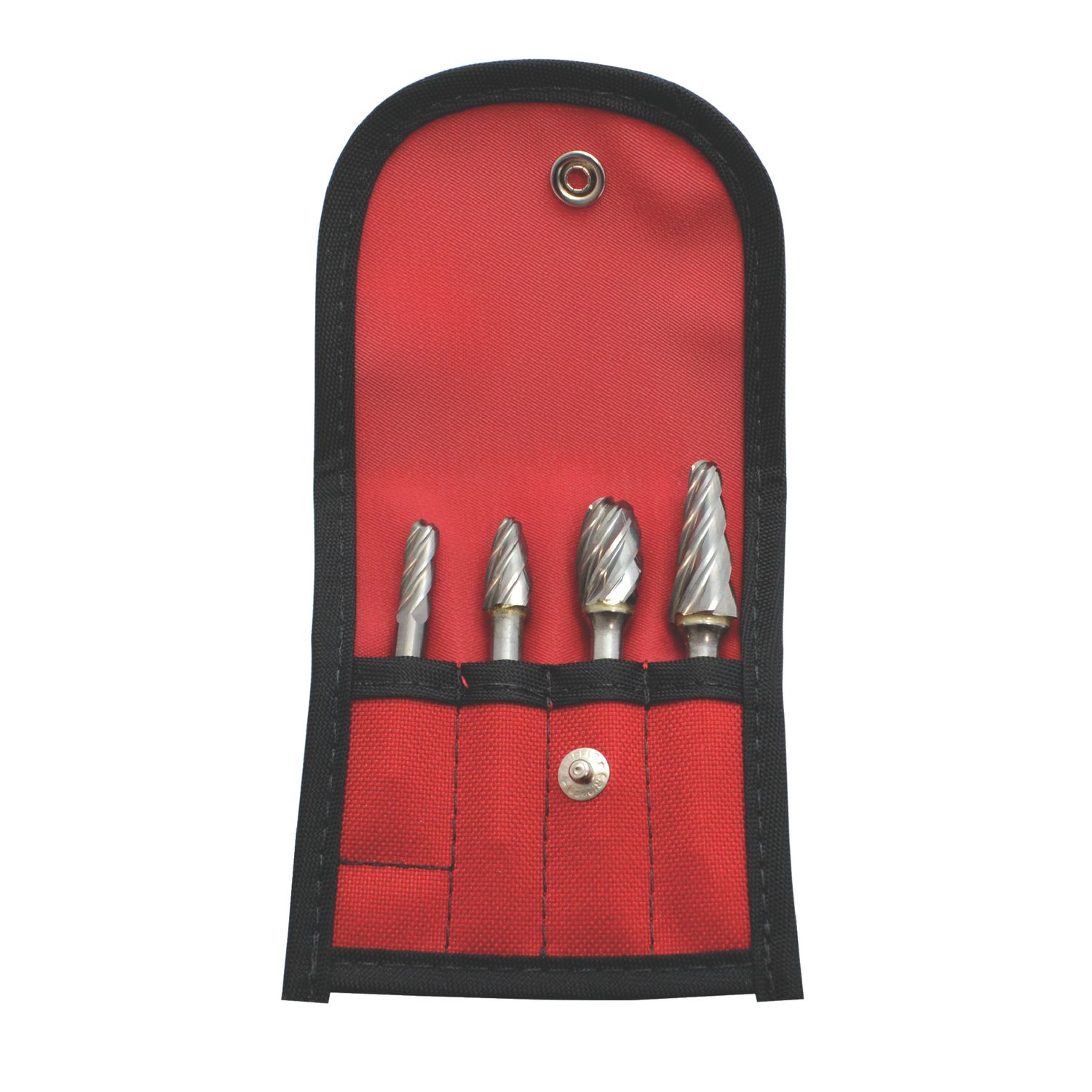 STANDARD LENGTH CARBIDE BURR SET, 1/4 SHANK, SINGLE CUT, 4 PIECE ZK4NFA | eBaydiy Tools