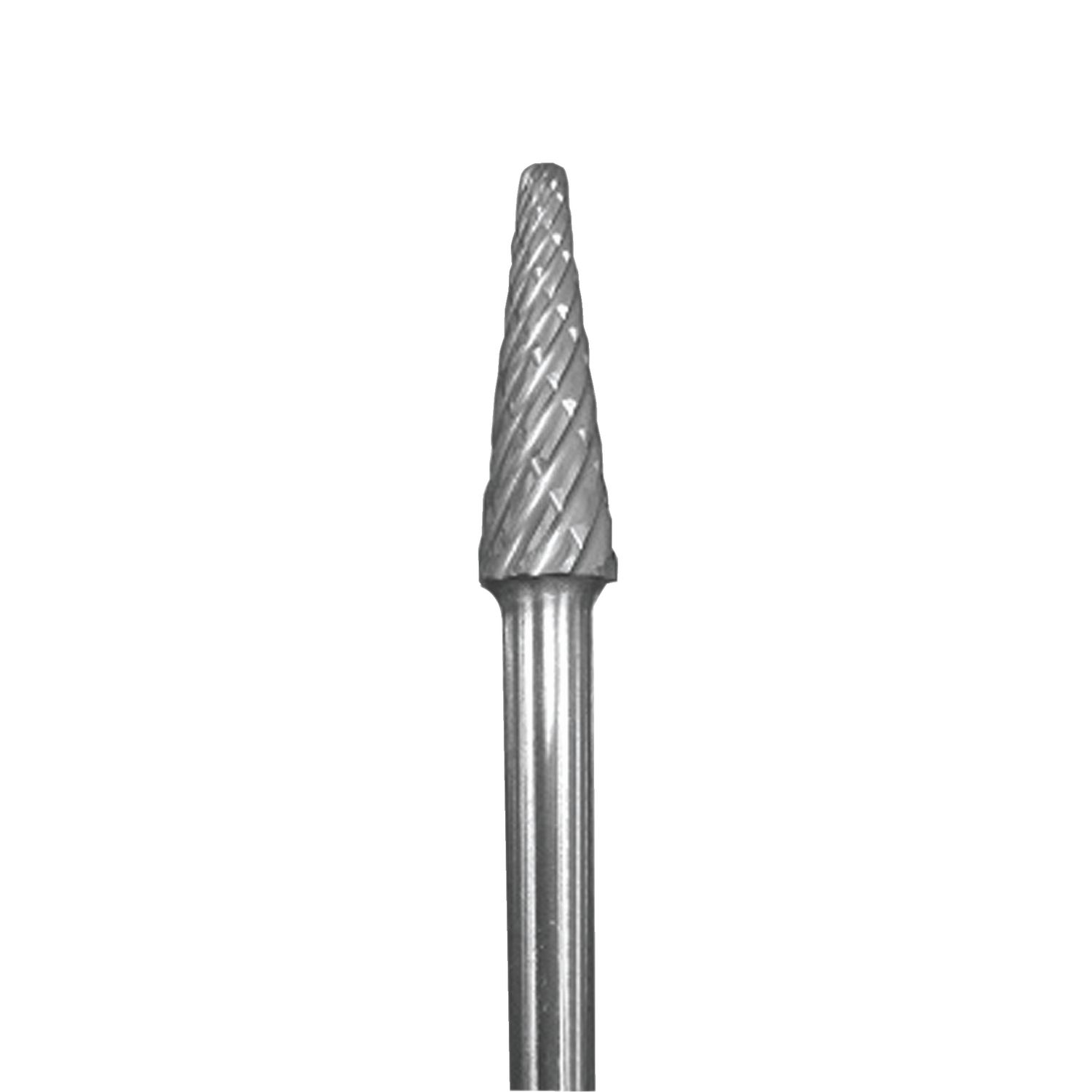 CONE SHAPE, 3/8 X 1 1/16 X 1/4, STEEL CUT BURR ZL3HP | eBaydiy Tools